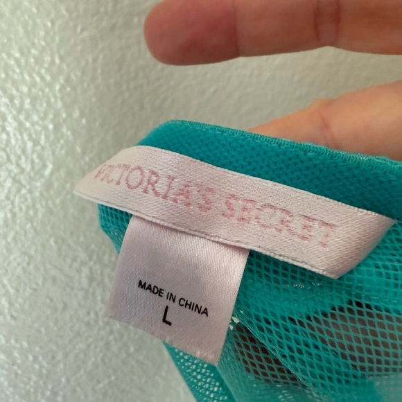 VICTORIAS SECRET Teal Lace Babydoll Chemise - Picture 2 of 4